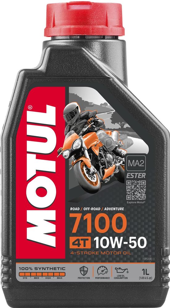 Motul 7100 4T 10W-50 100% synthetic, MA2 Ester, 1 л