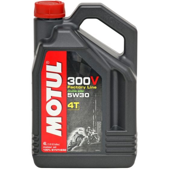 Motul 300V Factory Line 5W30 double ester, 4T 100% synthetic, 4 л