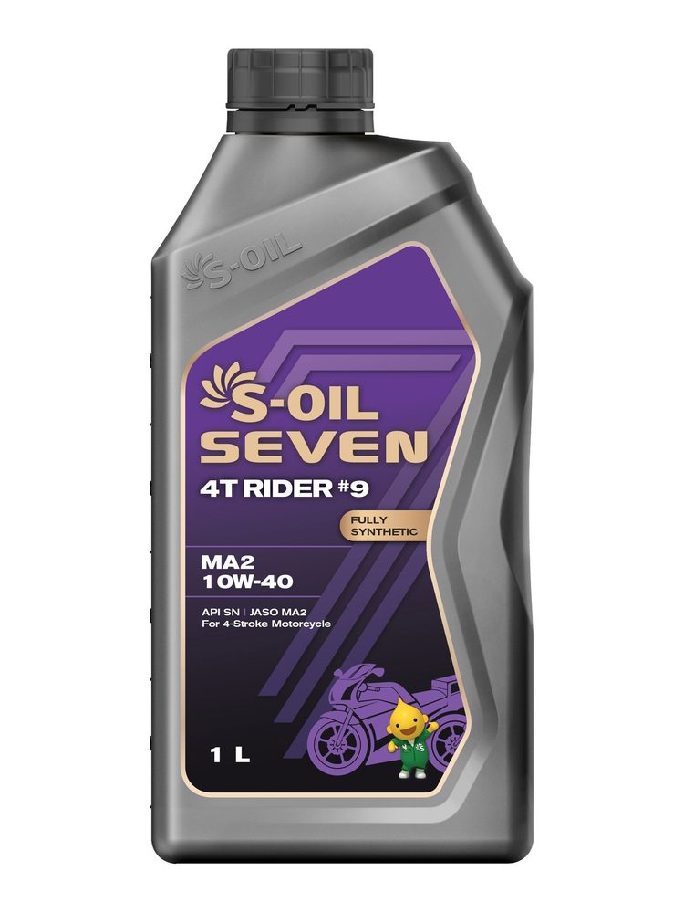 S-Oil Seven 4T Rider #9 MA2 10W-40 Fully Synthetic, JASO MA2 / API SN Plus, 1 л