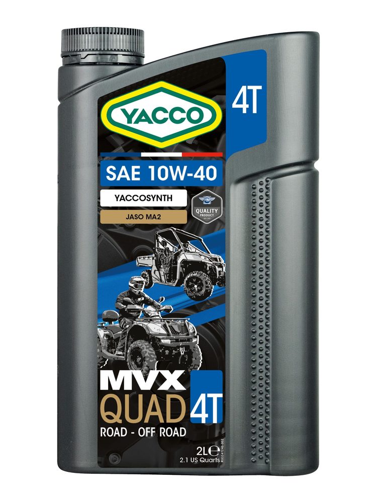 Yacco MVX Quad 4T SAE 10W-40 Yaccosynth, JASO MA2 (road - off road), 2 л