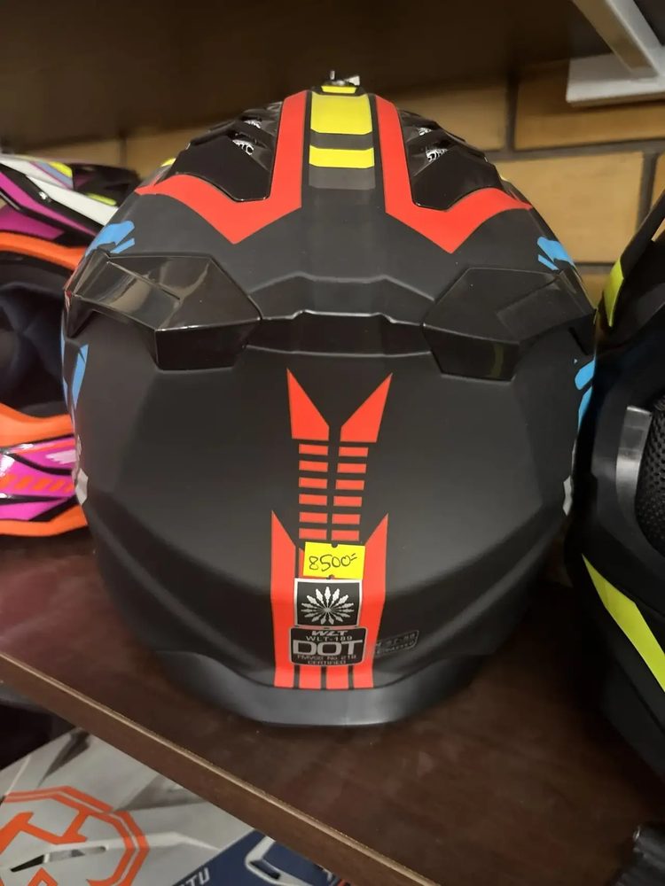 WLT WLT-189 DOT кроссовый, матовый чёрный/красный/синий