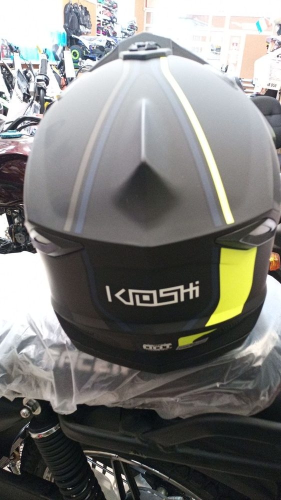 KIOSHI 802 эндуро с козырьком и откидным визором, матовый чёрный/зелёный