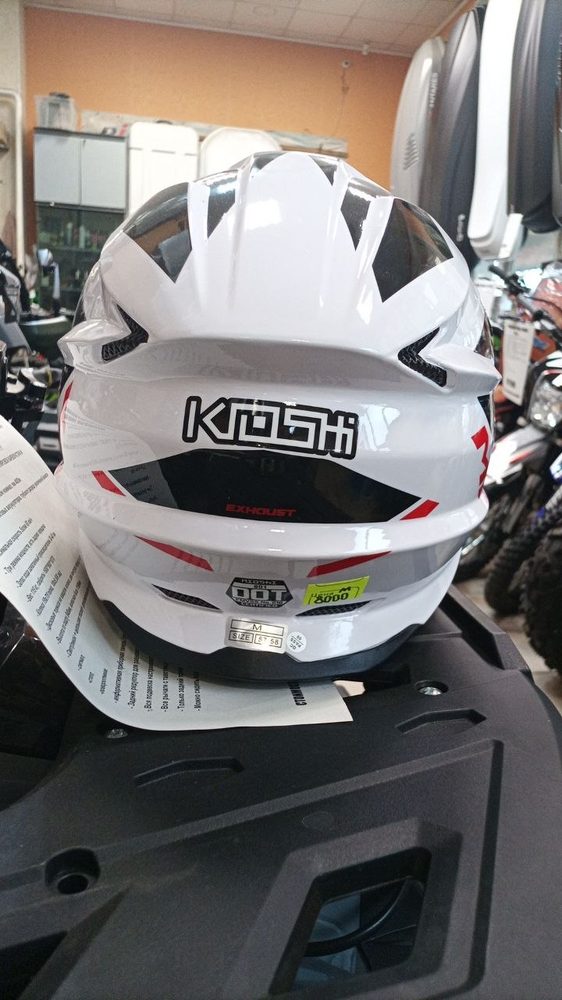 KIOSHI 801 EXHAUST кроссовый, белый/чёрный/красный глянец